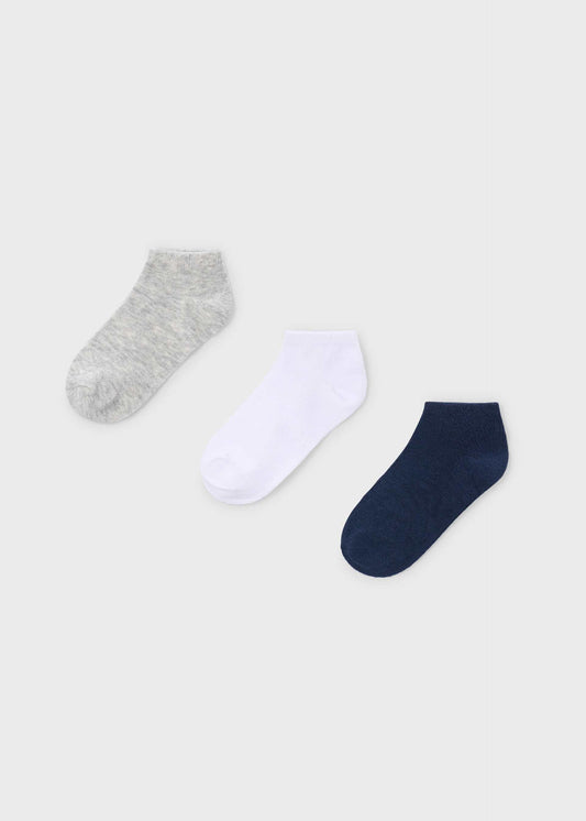 Set of 3 plain children's socks