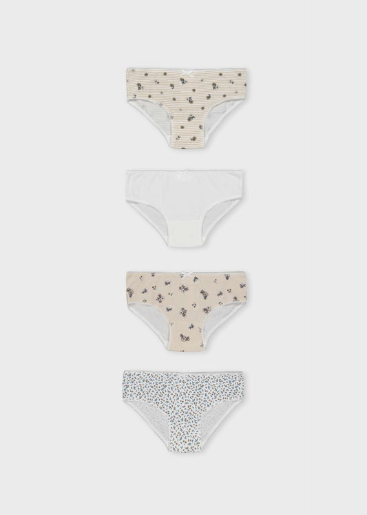 Set of 4 girls' knickers