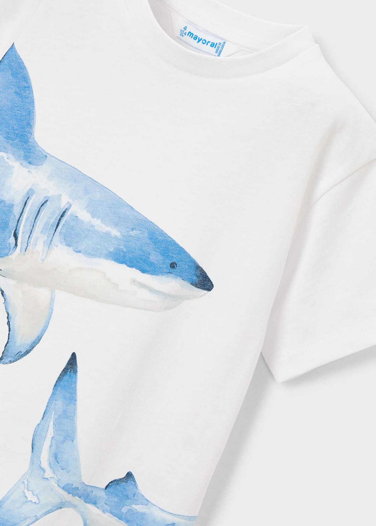 Jungen-T-Shirt mit Hai-Motiv