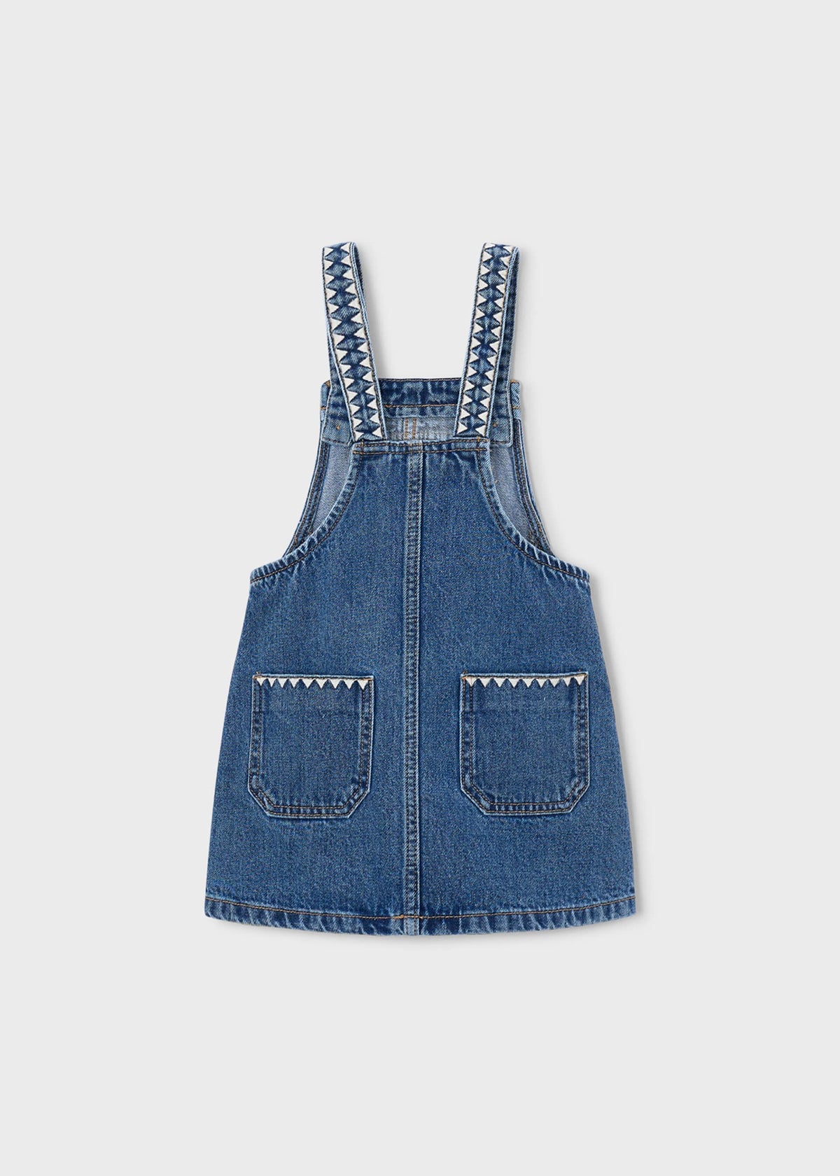 Girl embroidered dungarees