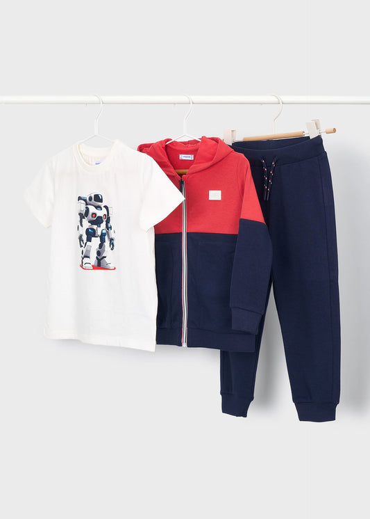 Tracksuit with robot T-shirt for boys