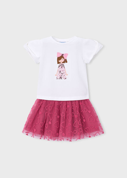 Tüllrock- und T-Shirt-Set für Mädchen
