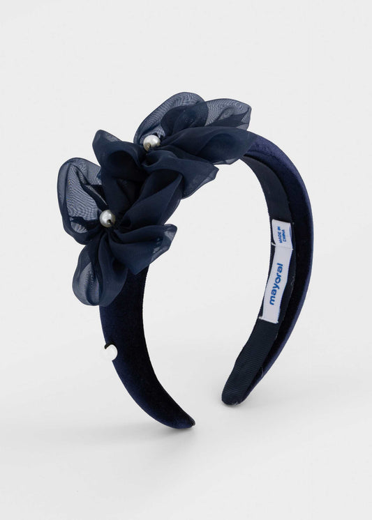 Velvet flower headband for girls