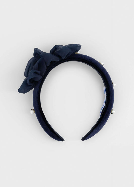 Velvet flower headband for girls