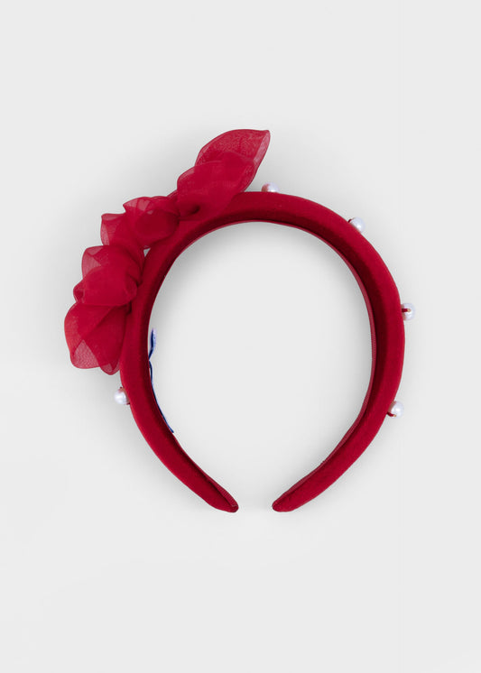 Velvet flower headband for girls